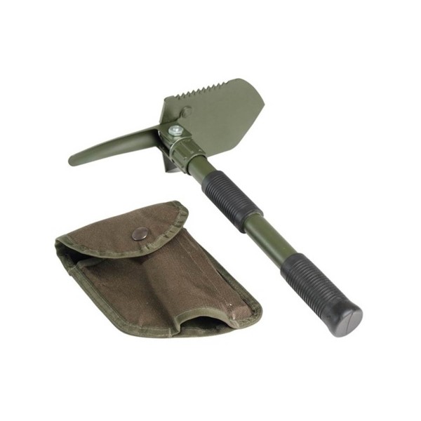 Pelle compact pliable olive avec étui