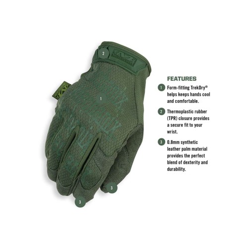 Mechanix Gants Original Olive Drab Taille S MG-60-008