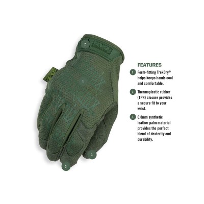 Mechanix Gants Original Olive Drab Taille S MG-60-008