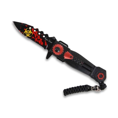 Couteau pliant Zombies Blood Rouge / Noir lame 8cm