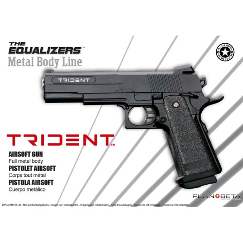 Plan Beta Pistolet Heavy Metal Trident Tactical Noir SPRING 0.5J