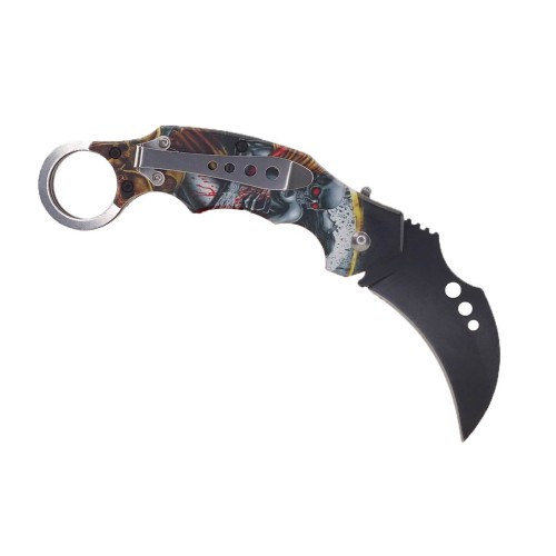 Couteau automatique Karambit tête de mort