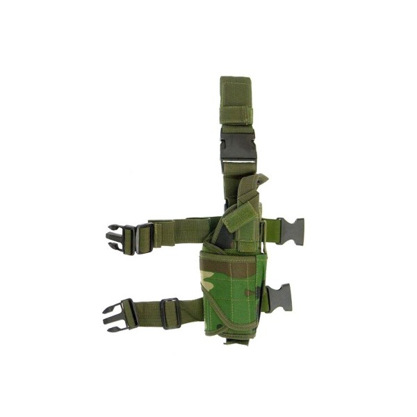 Guerilla Tactical Holster de cuisse vertical Woodland