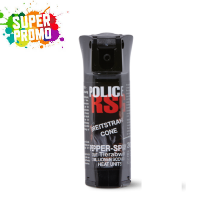 Bombe lacrymogène Police RSG Pepper Spray 20 ml Jet